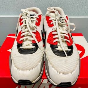 Nike Air Max 90  Women 11.5  White Black Red
